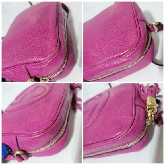 Authentic GUCCI Cellarius Calfskin Small Soho Disco Bag Pink Magenta - Picture 10 of 15
